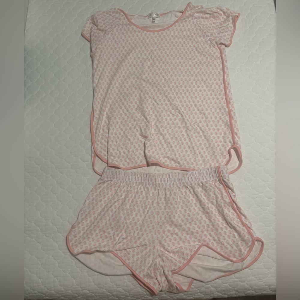 Pink Patterned Pajama Set
